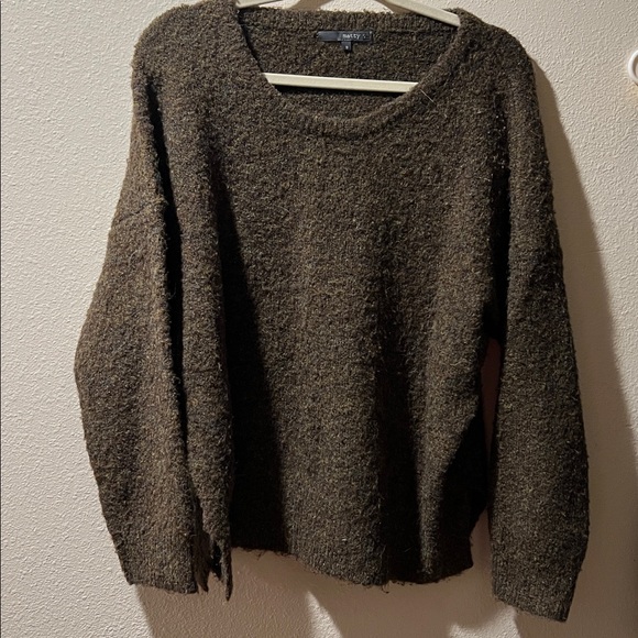 Matty M Oversized Cozy Brown Knit Sweater-EUC - Picture 1 of 7